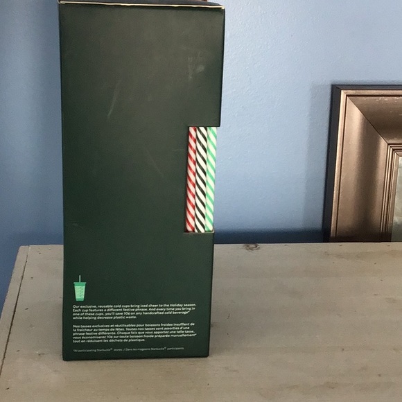 Starbucks 5 reusable 24 fl oz cold cups w/lids + straws Limited Edition BPAfree - Picture 3 of 3
